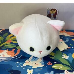 My Pet Diary Munchkin White Cat Plush Stuffed Animal Toy Doll Korean